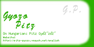 gyozo pitz business card